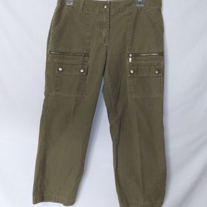 Women's Sitwell Olive Green Capri Pants Size 6